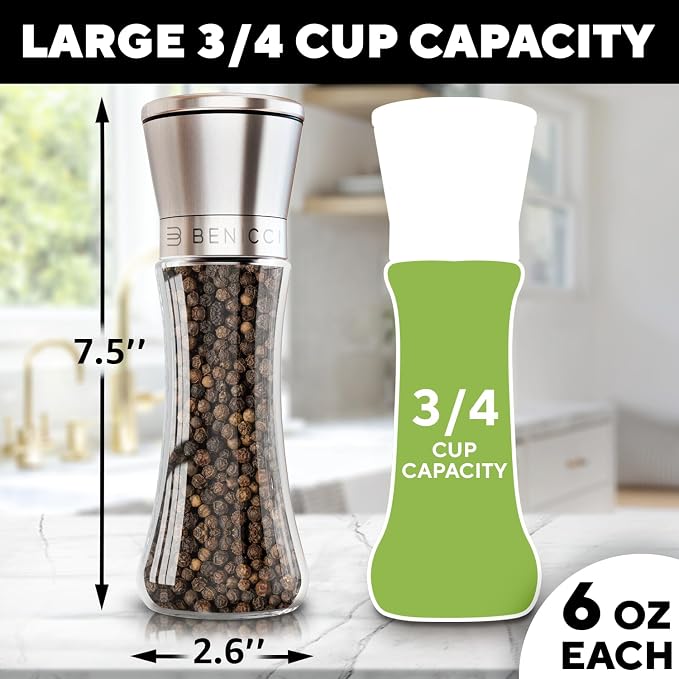 Premium Salt and Pepper Grinder Set of 2 - Image 4