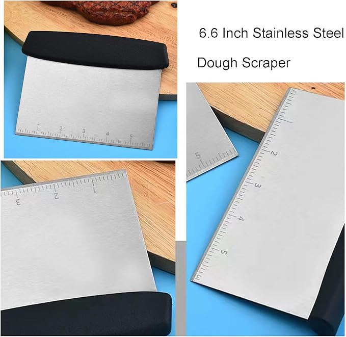 Dough Cutter, 6.6 Inch Stainless Steel Dough Scraper - Image 6