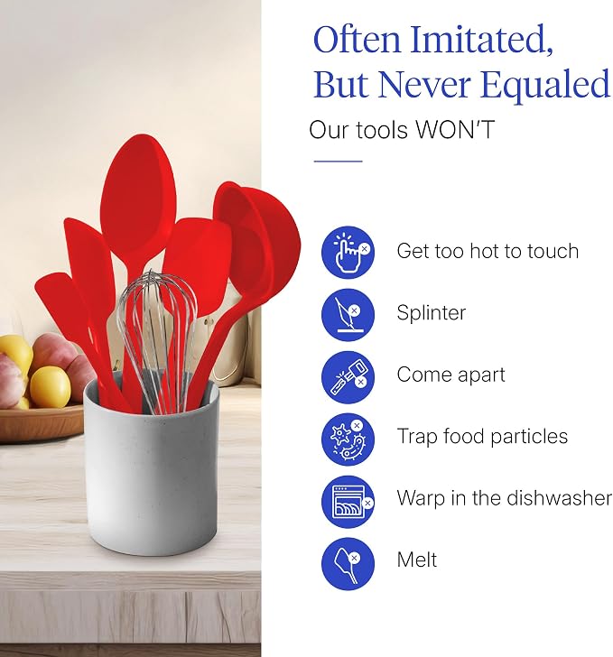 GIR: Get It Right 10-Piece Silicone Ultimate Kitchen Utensil Set – Spatulas - Image 5