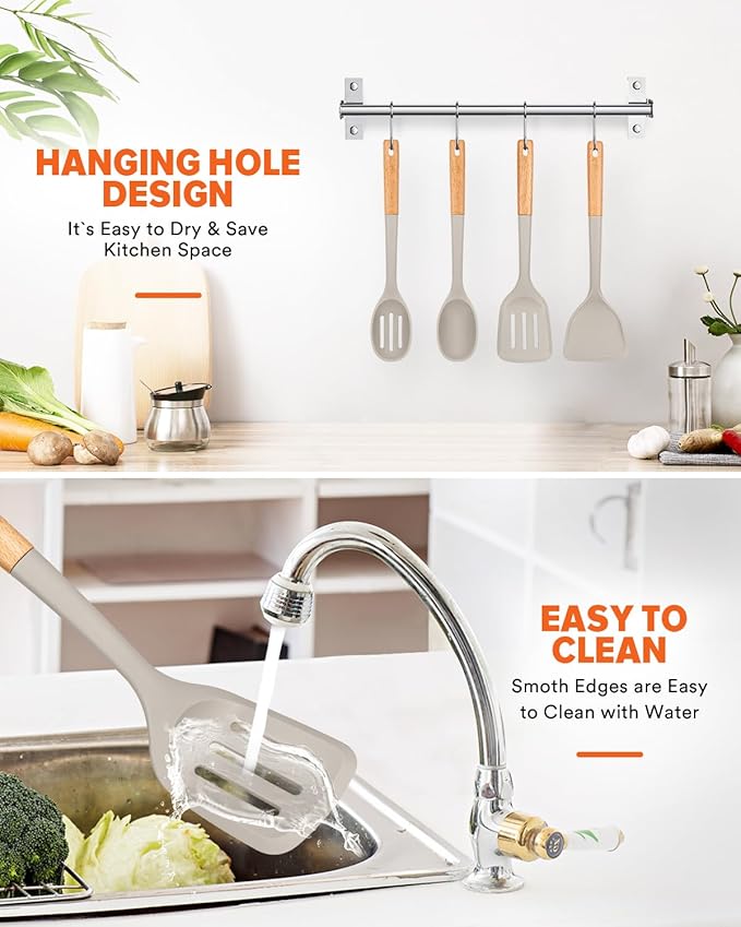 Silicone Cooking Utensils Set, Perfectly Angled - Image 6