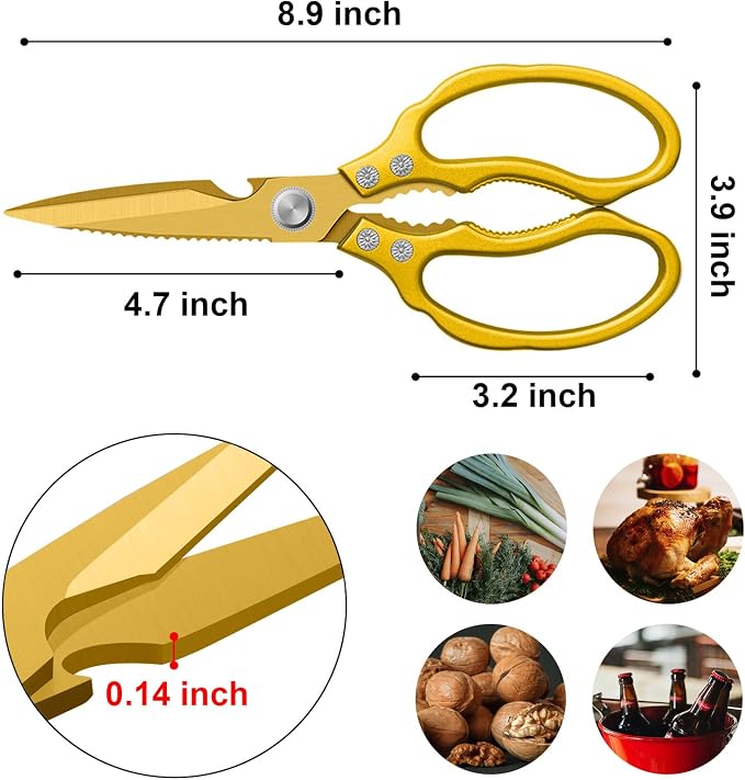 CGBE Kitchen Scissors, Heavy Duty Dishwasher Safe Food Scissors - Image 3