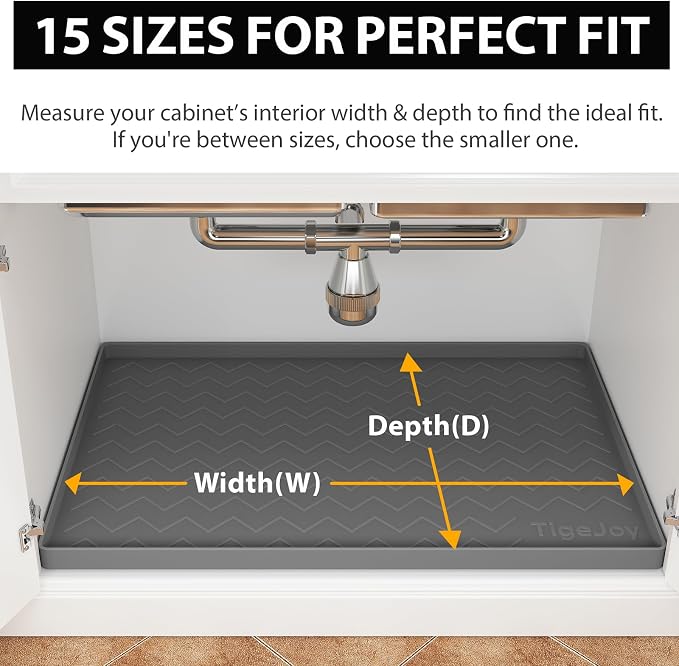 TigeJoy 28" x 19" Under Sink Mats - Image 7