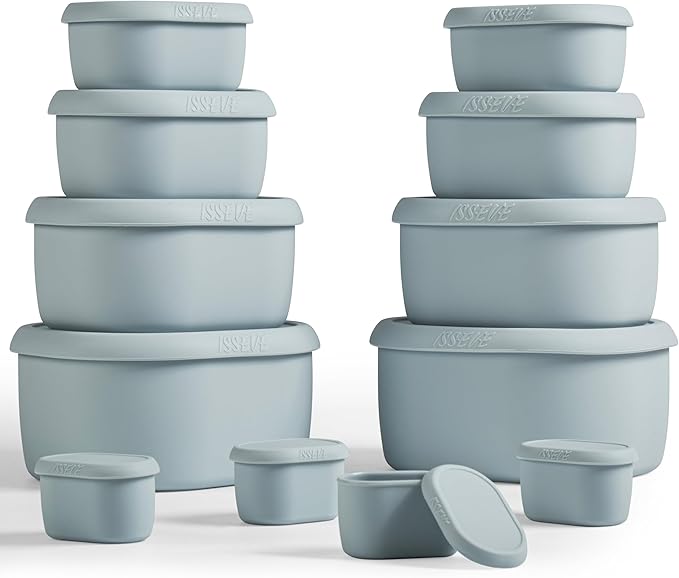 ISSEVE 12Pcs/Set Nesting Silicone Food Storage Containers by ISSEVE