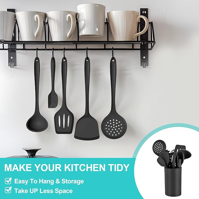 E-far Silicone Cooking Utensils Set, 25 Piece Kitchen Utensils - Image 7