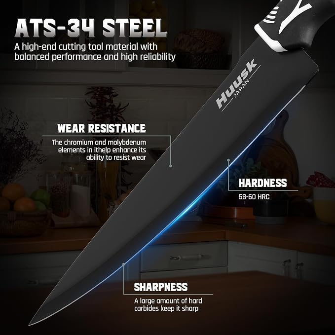 Huusk Knife Block Set with Sharpener - Image 3