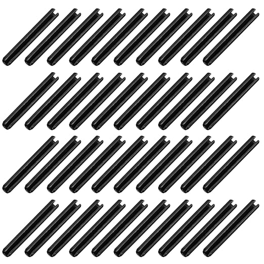 MECCANIXITY 120Pcs Slotted Split Roll Pins 4/25 Inch Dia. 1-2/5 Inch Length by MECCANIXITY