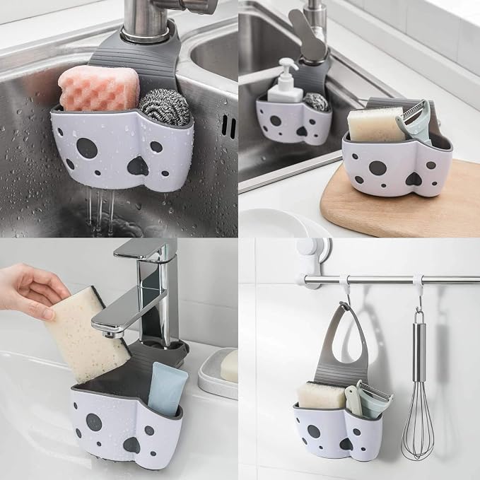 UNIKON 2 Pack Sink Caddy Sponge Holder Organizer, Hanging Kitchen Adjustable - Image 2