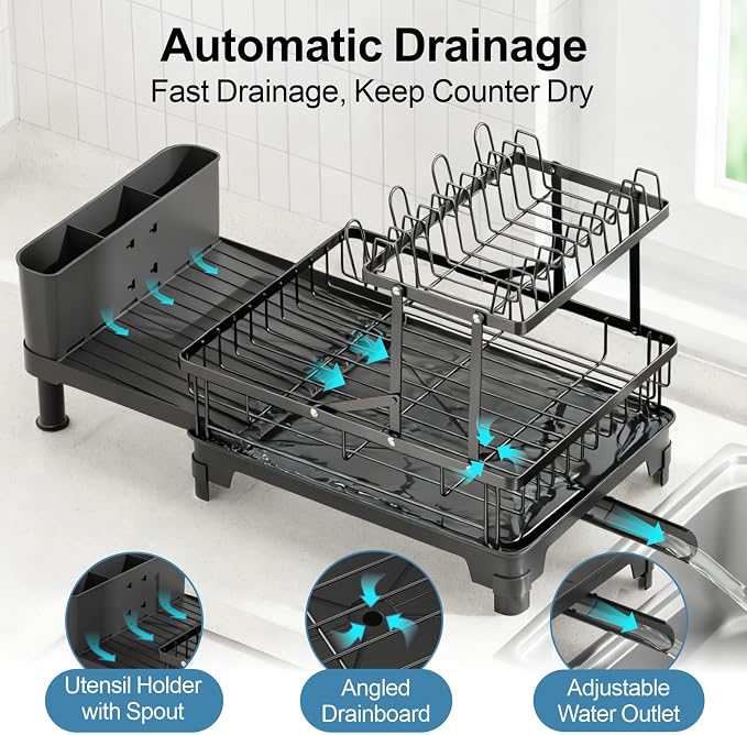 GSlife 2 Tier Dish Drying Rack - Image 7