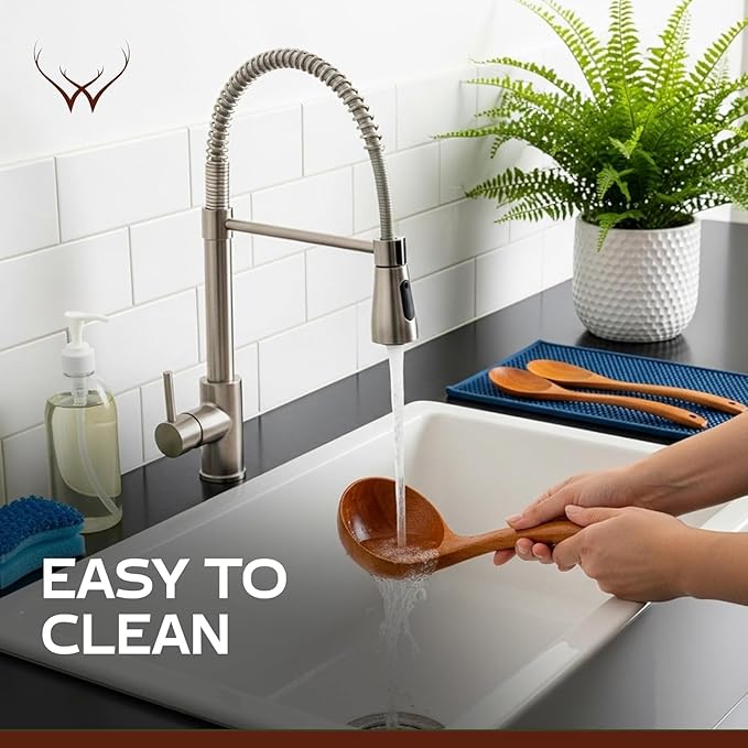 2Pcs Wooden Ladle Set included Teak Wood Soup Spoons - Image 8