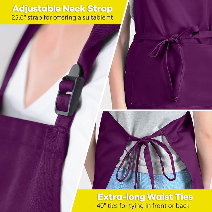 ROTANET Extra Large Apron for Men Adjustable Bib Aprons - Image 5