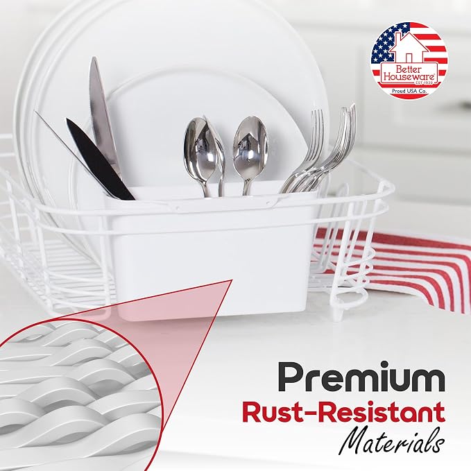 Better Houseware Dish Drying Rack, Space-Saving Dish Drainer Rack - Image 5
