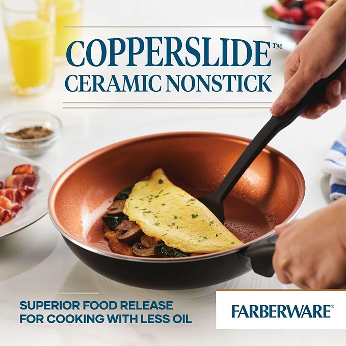 Farberware 10365 Glide Dishwasher Safe Nonstick Cookware Set / Pots and Pans Set - Image 5
