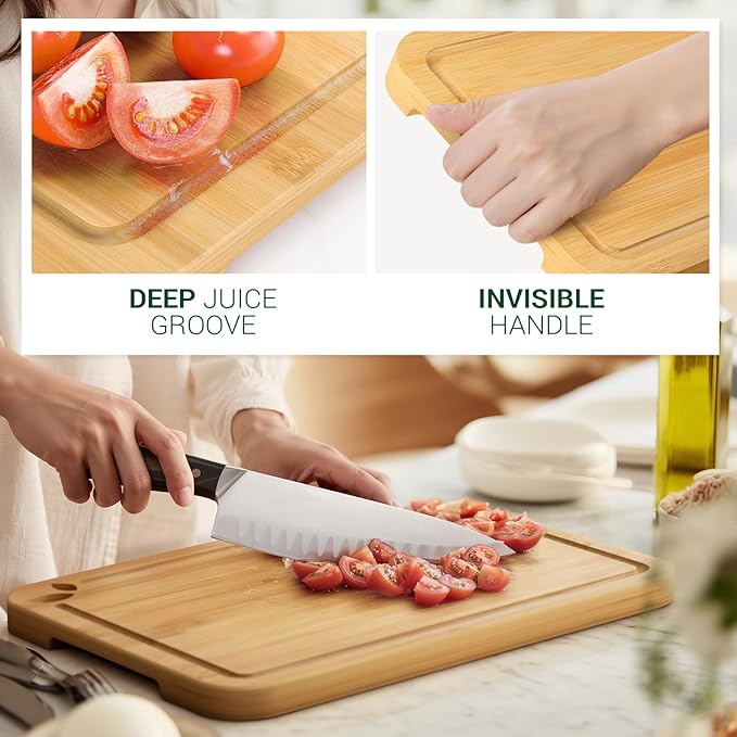 13 x 9.5 inch Bamboo Cutting Boards - Image 3