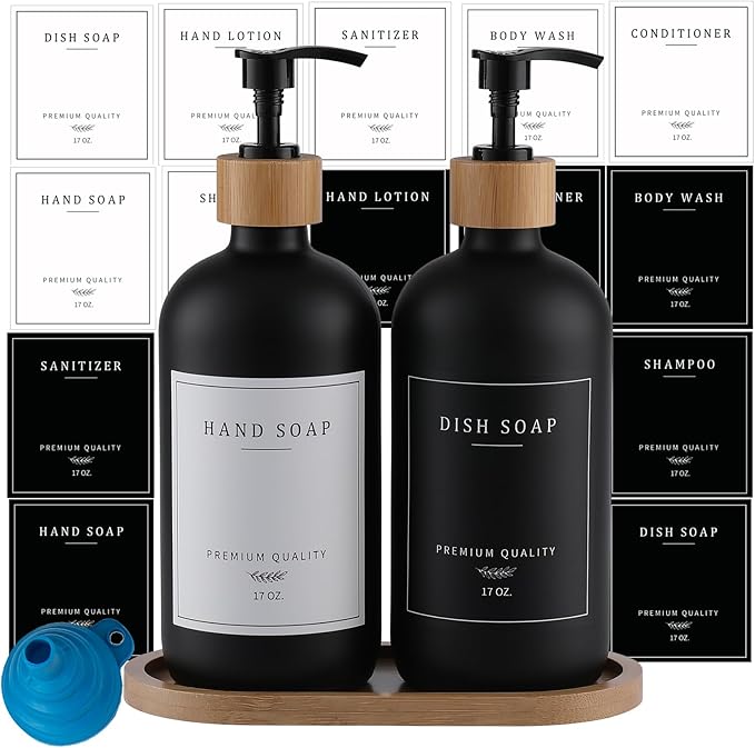 Black Glass Soap Dispenser by Eggs+sound