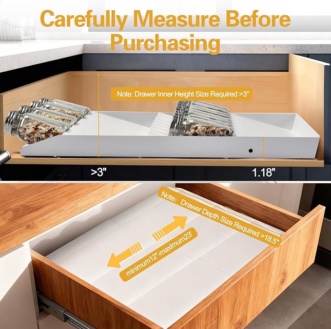 GOENDR Metal Spice Drawer Organizer, 4 Tier Spice Rack - Image 5