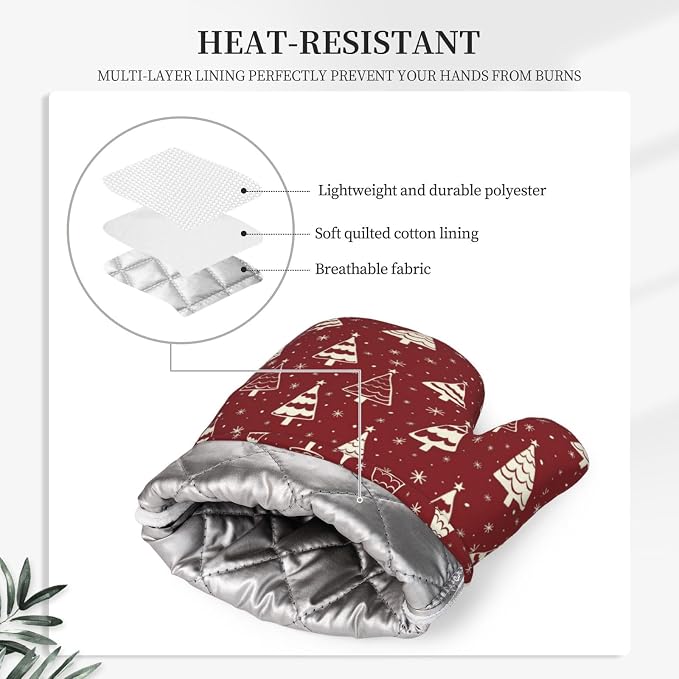 Christmas Oven Mitts and Pot Holders Set - Image 4