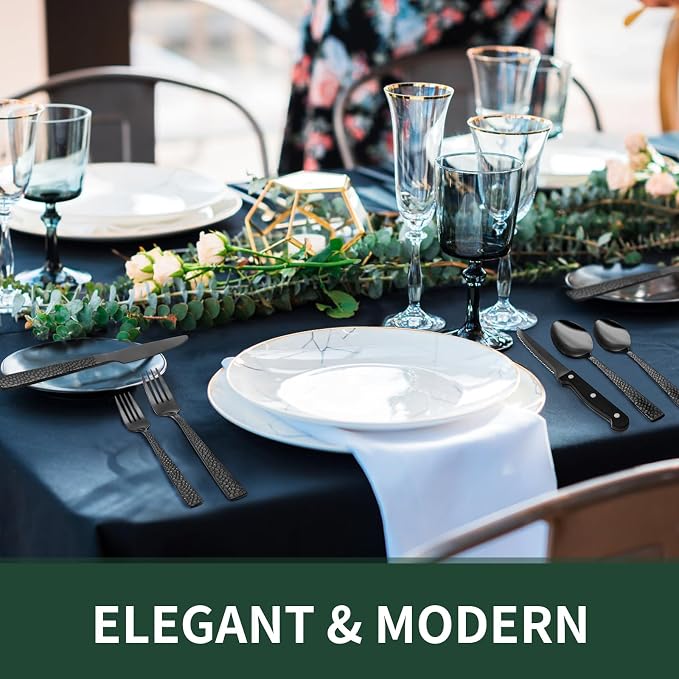 EWFEN 24-Piece Black Silverware Set - Image 6