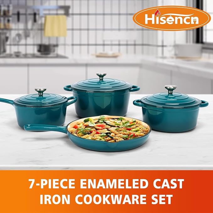 Hisencn Enameled Cast Iron Cookware Set - Image 3