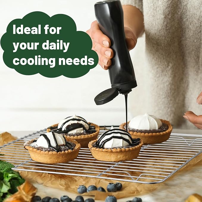 TeamFar Cooling Rack, 15.3” x 11.1” Stainless Steel Wire Baking Rack - Image 5