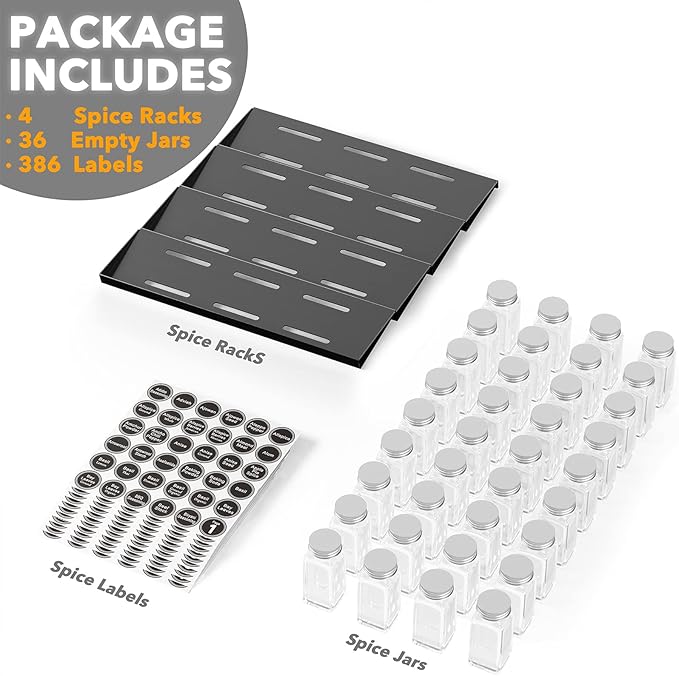 SpaceAid Spice Drawer Organizer - Image 5