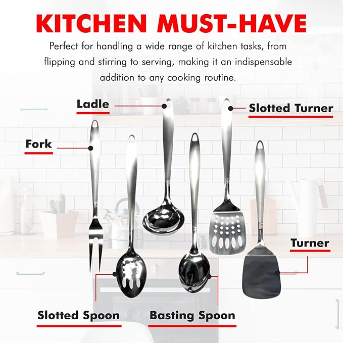 Chef Craft Stainless Steel Slotted Turner - Image 6