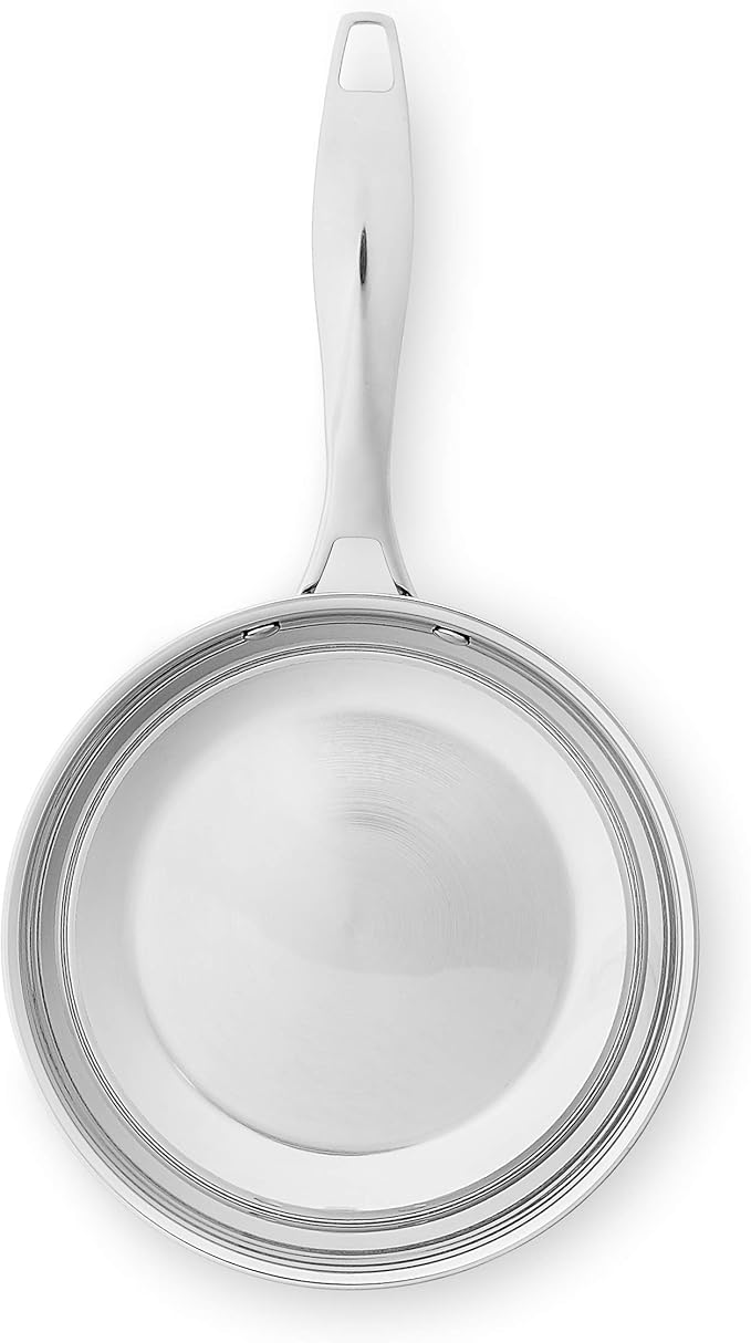 Amazon Basics 2-Piece Stainless Steel Induction Frying Pan Set, Oven Safe - Image 4