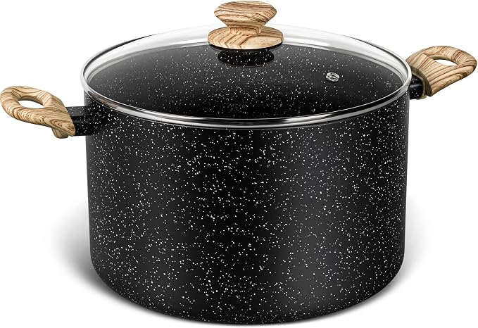 MICHELANGELO Stock Pot with Lid, 10 Quart Large Pot by Michelangelo