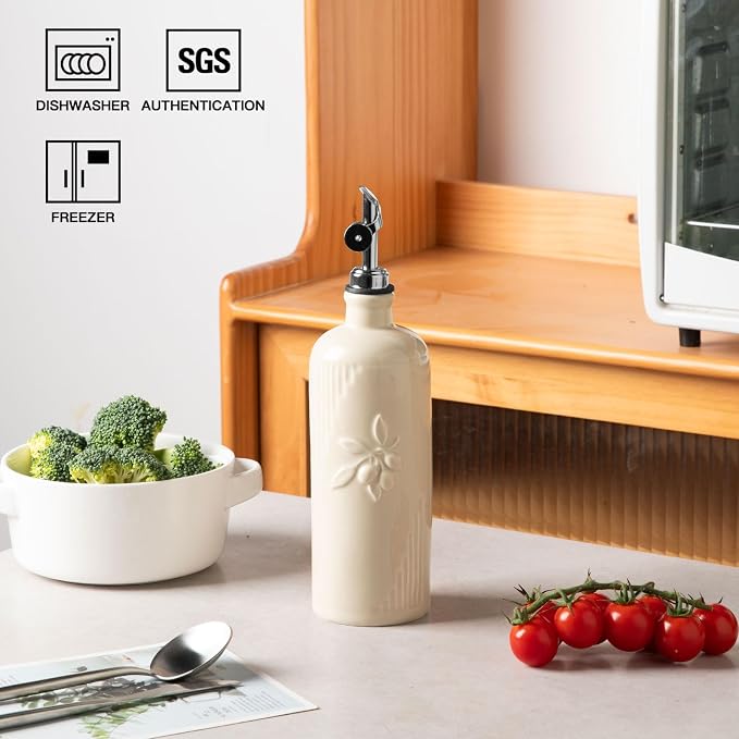 Sweejar Ceramic Olive Oil Dispenser Bottle - Image 3