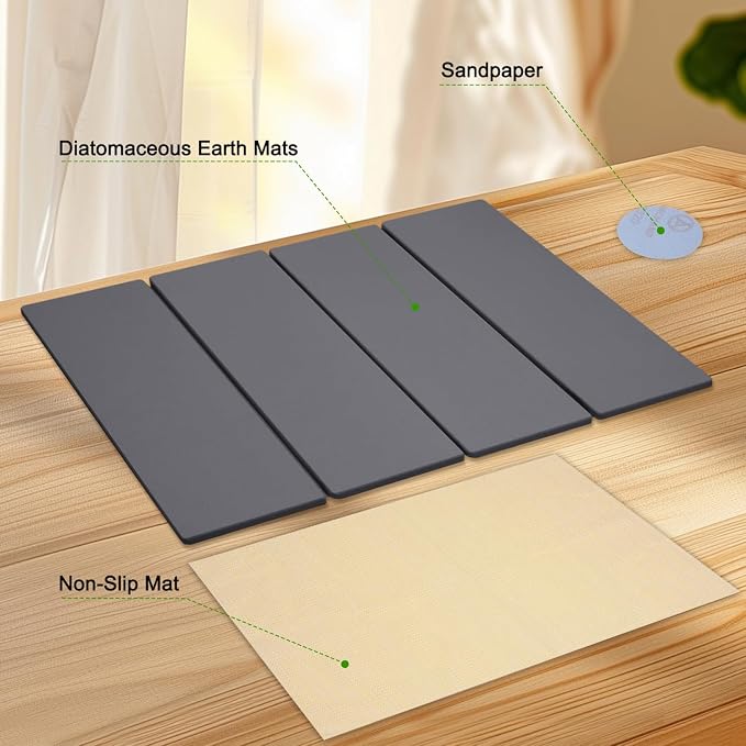 Large Dish Drying Mat for Kitchen Counter, Heat-resistant Mat, Diatomaceous - Image 4
