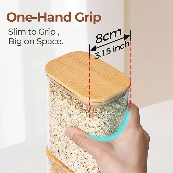 ComSaf 2 Qt Rectangle Glass Storage Containers - Image 4