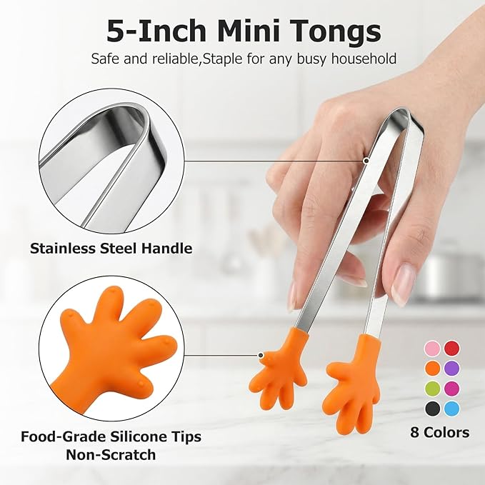 Shindel Small Tongs, Cute Kitchen Tool - Image 2