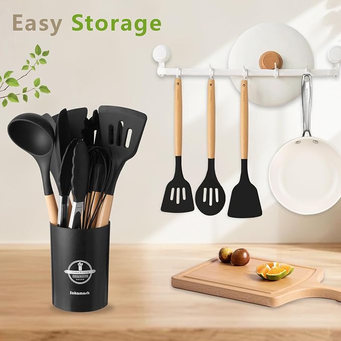 SAKAMOSH Silicone Cooking Utensils Set - Image 7