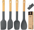 Silicone Spatula Spoon Set, and Spreading, Sturdy BPA-Free Matte Silicone by BADIANO