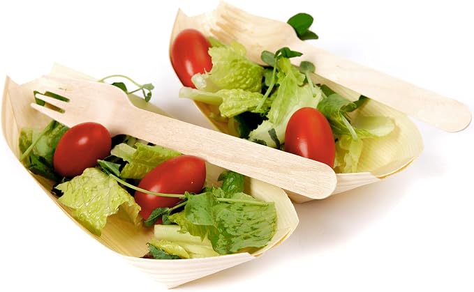 Perfect Stix Green Fork 158-250ct Disposable Wooden Forks, Plain Forks - Image 3