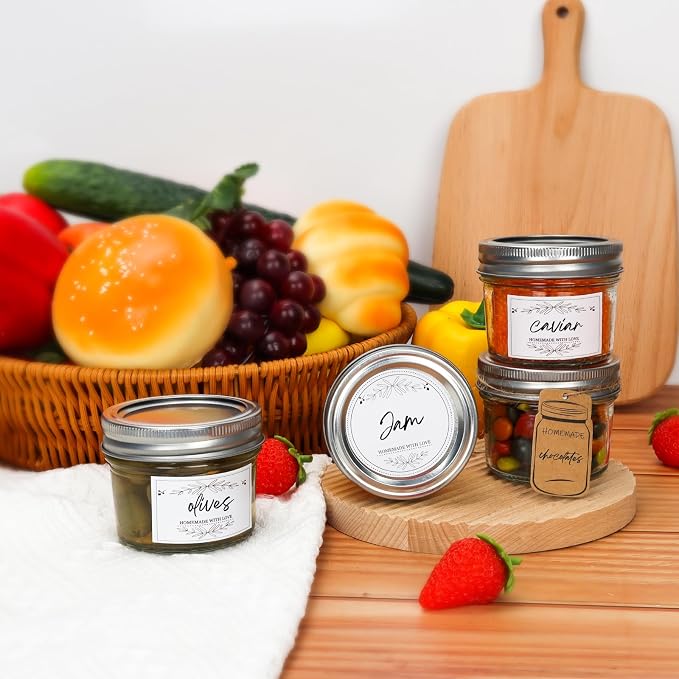 Eathtek Small Mason Jars 8 Pack, 4oz/120ml Mini Canning Jars - Image 6