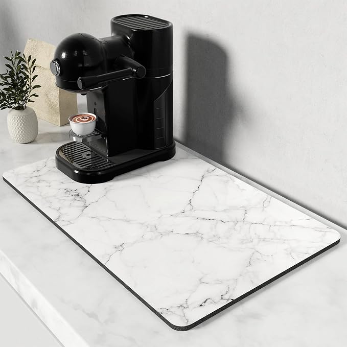 Rnivvi Coffee Mat, Hide Stain Rubber Backed Absorbent Dish Drying Pad by Rnivvi