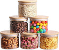 ComSaf 0.5 Qt Glass Food Storage Jars Set of 6, Pantry Organization Jar by ComSaf