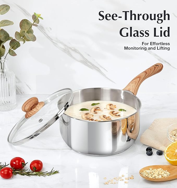 KOCH SYSTEME CS Stainless Steel Saucepan Set, 4-Piece Stainless Steel Sauce Pan - Image 5