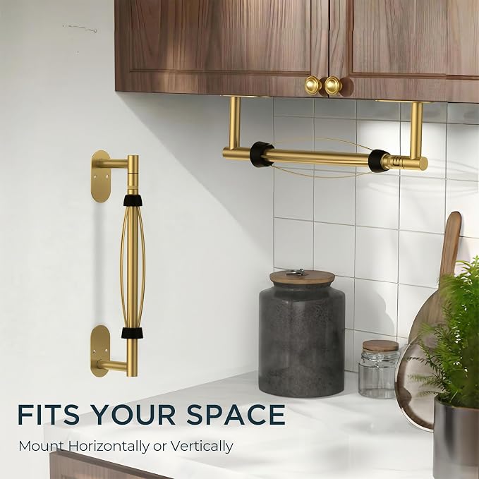 FORIOUS Paper Towel Holder Under Cabinet, One Hand Operable - Image 4