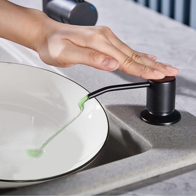 Soap Dispenser for Kitchen Sink Matte Black, Lotion Dispenser for Kitchen Sink - Image 5