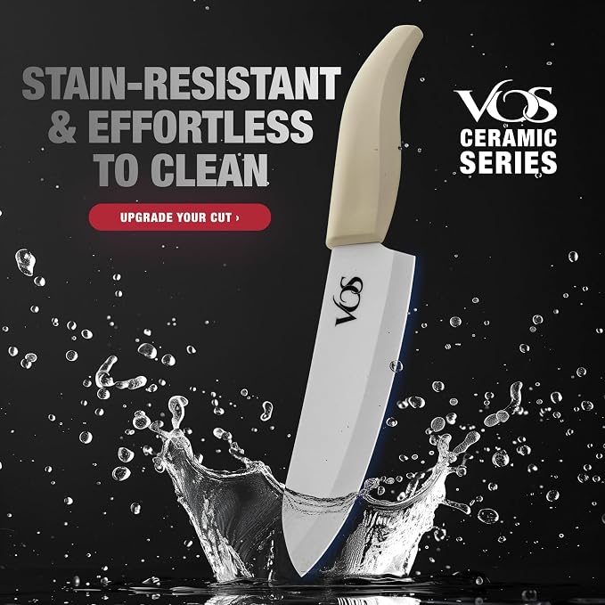 Vos ceramic knives set for kitchen in gift box, 5 ceramic knife - Image 7