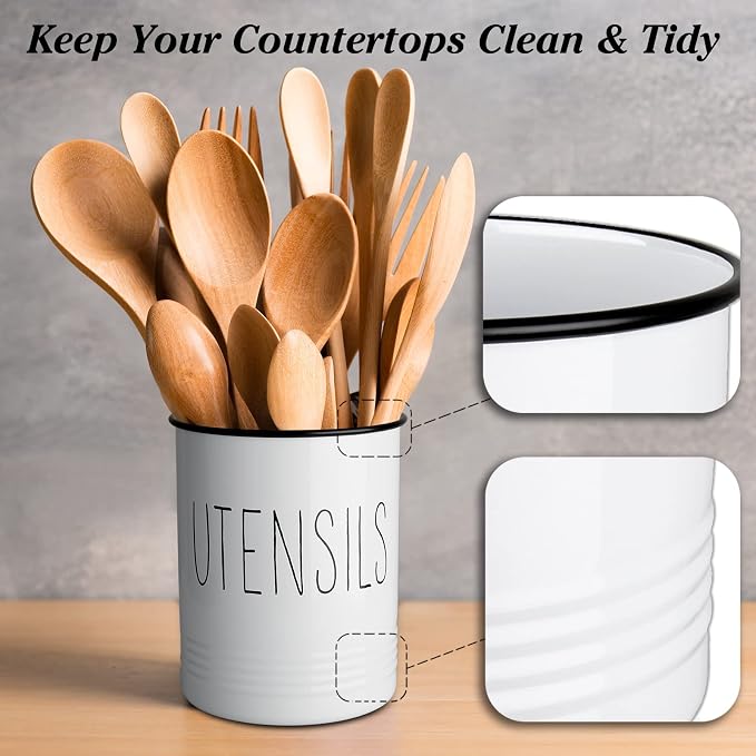 Bivvclaz Kitchen Utensil Holder, 6.7" Utensil Holder - Image 4