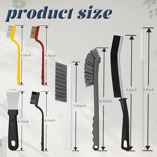 15pcs Crevice Cleaning Brush, Hard Bristle Brushes, Grout Cleaner Brush - Image 2