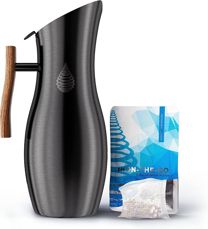 Invigorated Water pH Vitality Stainless Steel Alkaline Water Filter Pitcher by InvigoratedWater