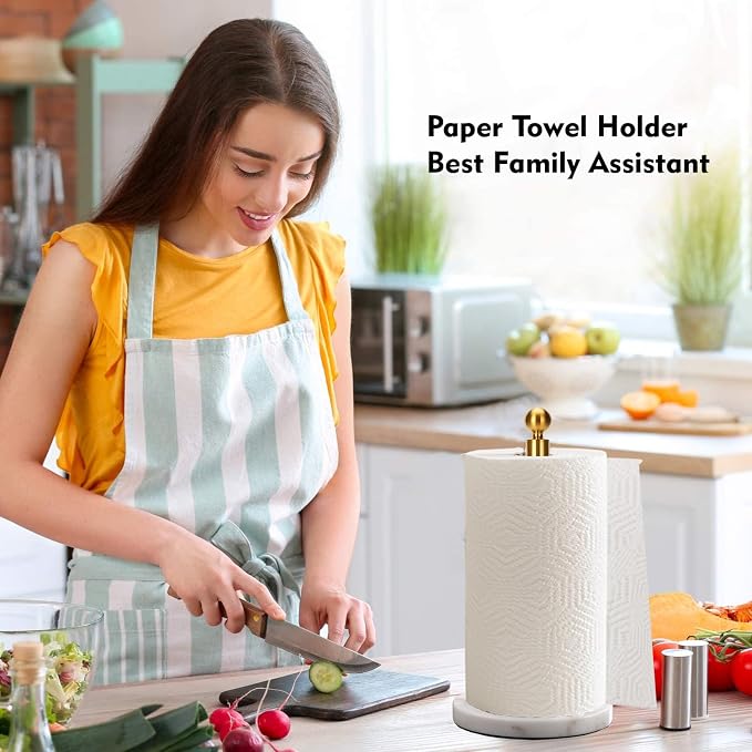 Gold Paper Towel Holder Countertop, - Image 8