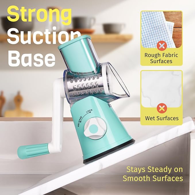 Cheese Grater Hand Crank, Rotary Cheese Shredder - Image 6