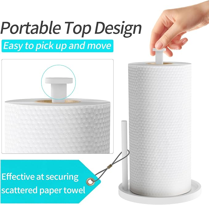 Paper Towel Holder Countertop, Standing Paper Roll Holder - Image 2