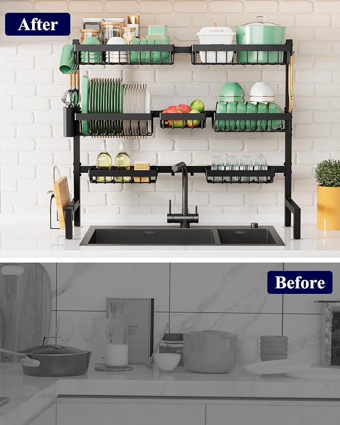 Kitsure Over The Sink Dish Drying Rack - Image 7