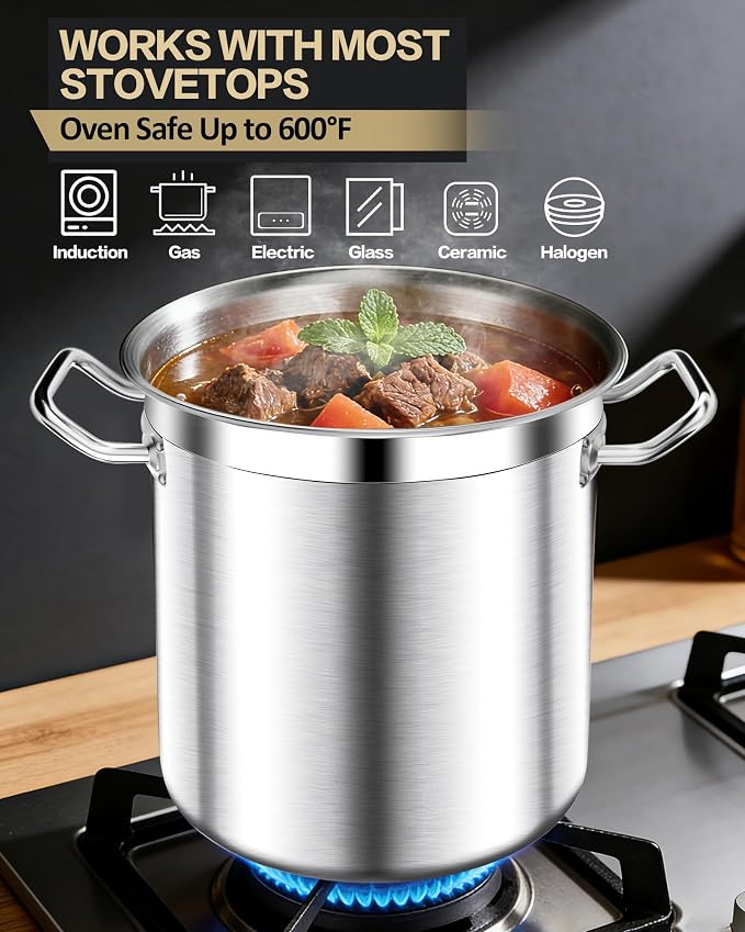 STOCKPOT 75 Quart Commercial Stock Pot - Image 4