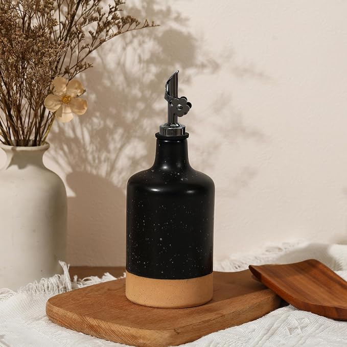 HOMCDALY Ceramic Olive Oil Dispenser Bottle, 16oz Oil Dispenser Bottle - Image 6